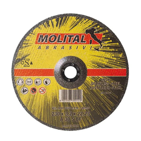 صفحه برش آهن 230 مولیتال (MOLITAL) بسته 100 عددی (کارتنی)