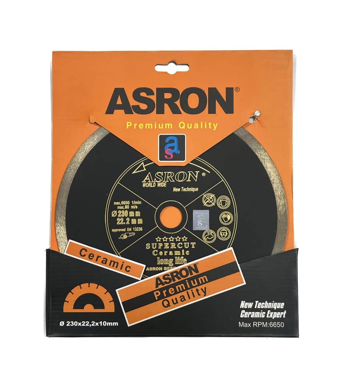 صفحه خشکه بر سرامیک آسرون (ASRON) 230 میلی متر