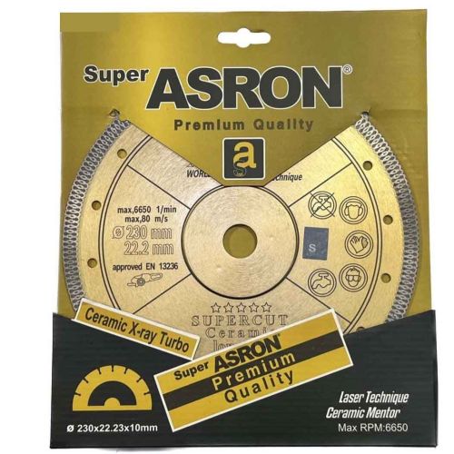 صفحه خشکه بر پرسلان آسرون طلایی (ASRON) 230 میلی متر