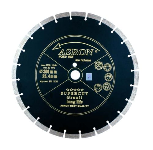 صفحه برش گرانیت آسرون مشکی (ASRON) 350 میلی متری