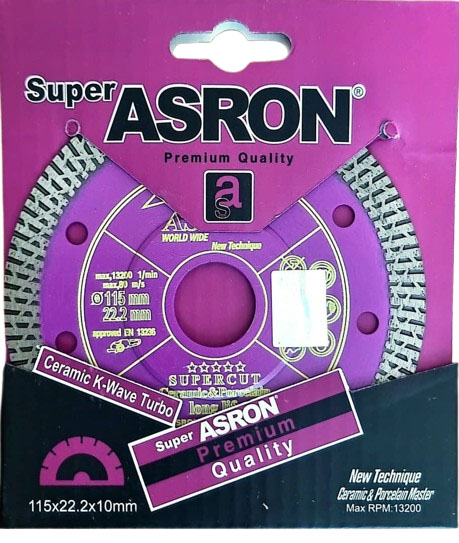 صفحه برش مخلوط بر آسرون بنفش (ASRON) 115 توربو (پرسلان، تراورتن)