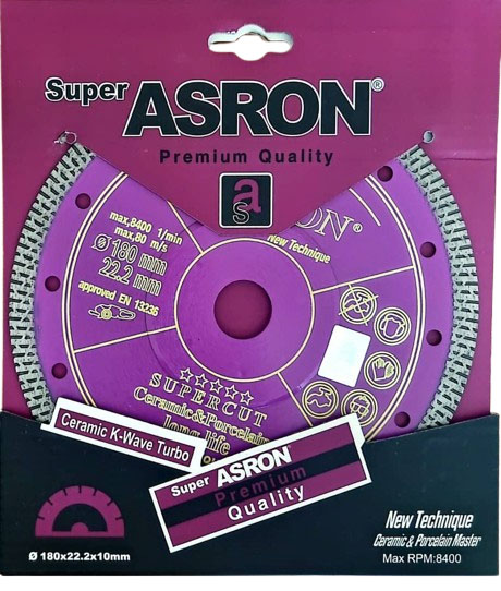 صفحه برش مخلوط بر آسرون بنفش (ASRON) 180 توربو (پرسلان، تراورتن)